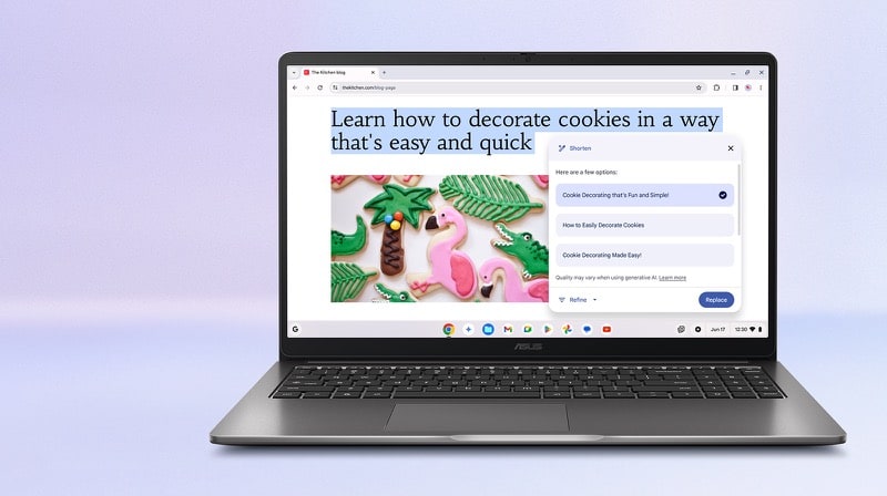 Google AI feature ‘‘Help me write’’ interface