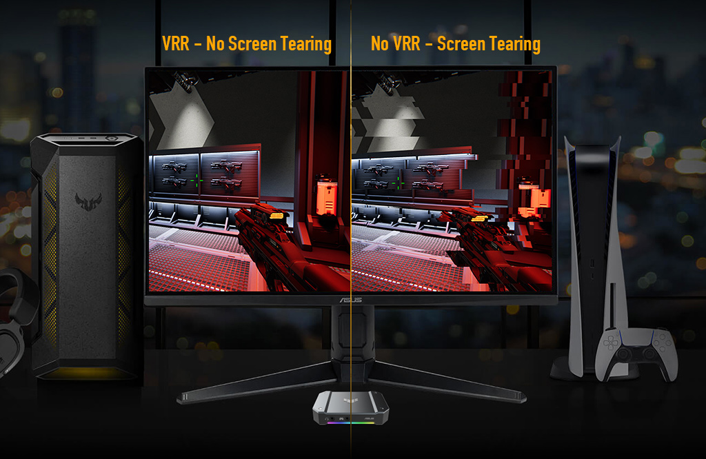 ASUS CAPTURE BOX-CU4K30 VRR(variable refresh rate) comparison illustration