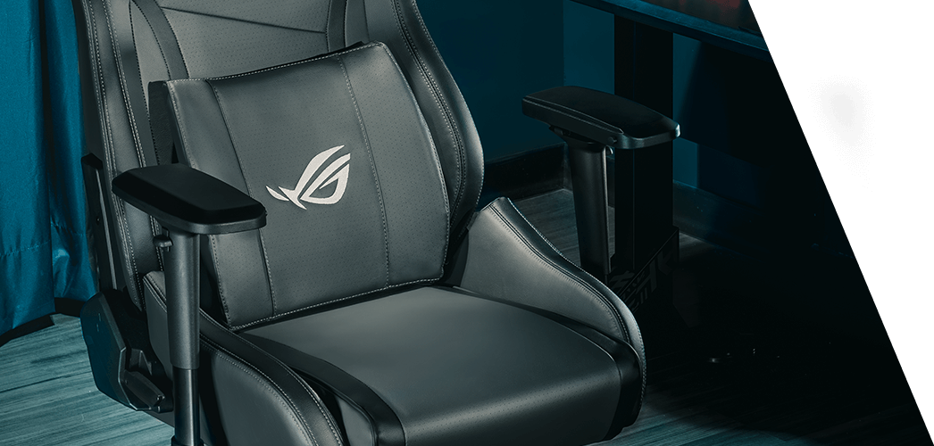 ROG Chariot X Core gaming chair lumbar support – front view to the right