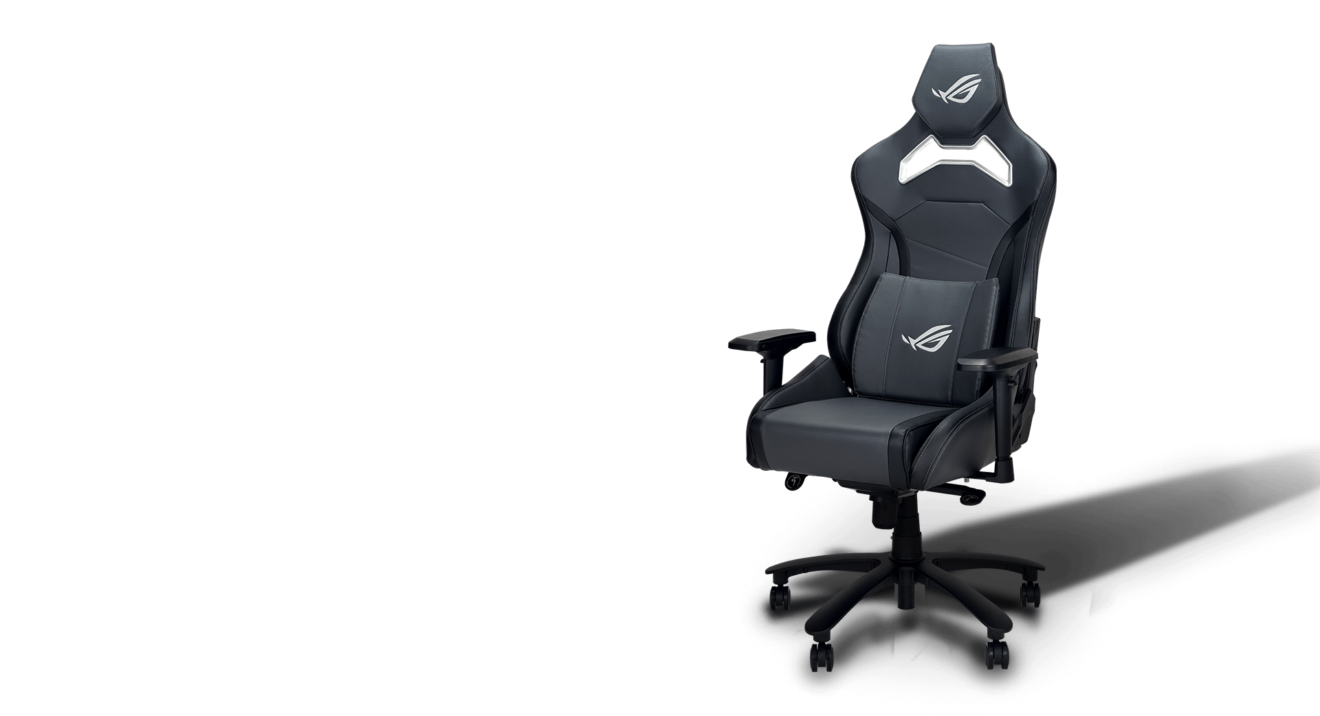 ROG Chariot X Core gaming chair front view to the left