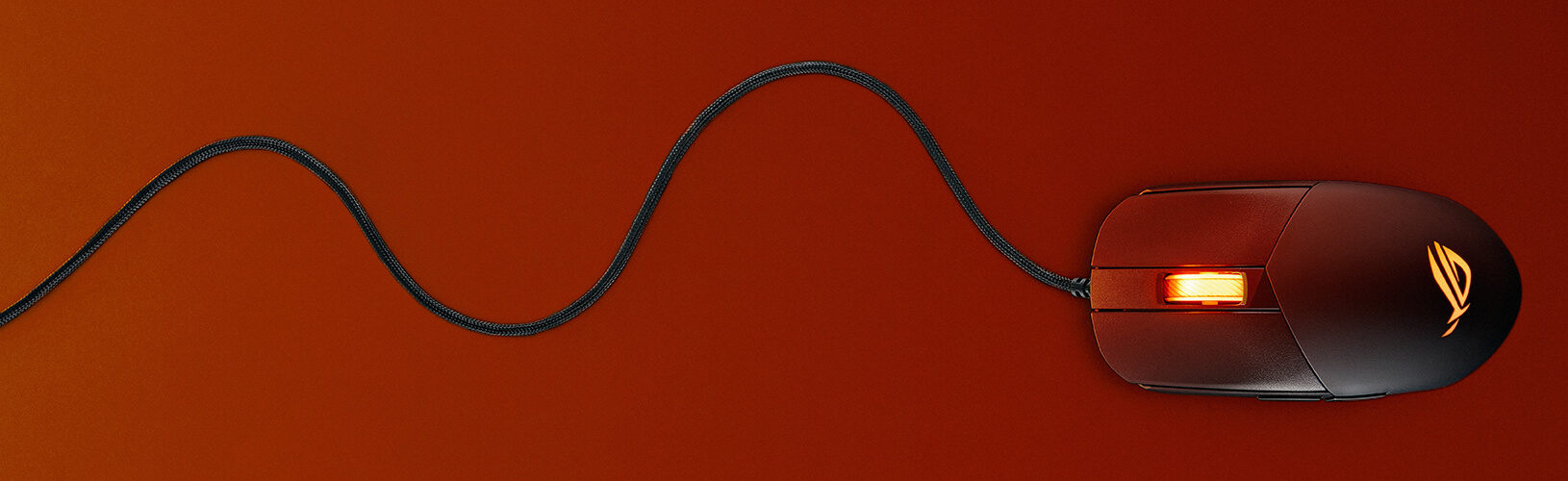 An image showing the flexible paracord on the ROG Strix Impact III