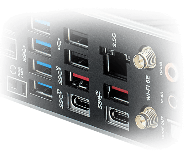 The Strix Z790-F II features a USB 20Gbps rear I/O port.