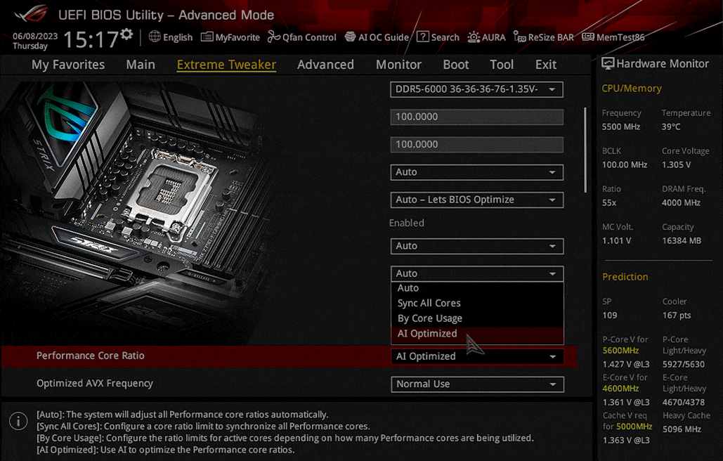 AI Overclocking lets you automatically optimize performance.