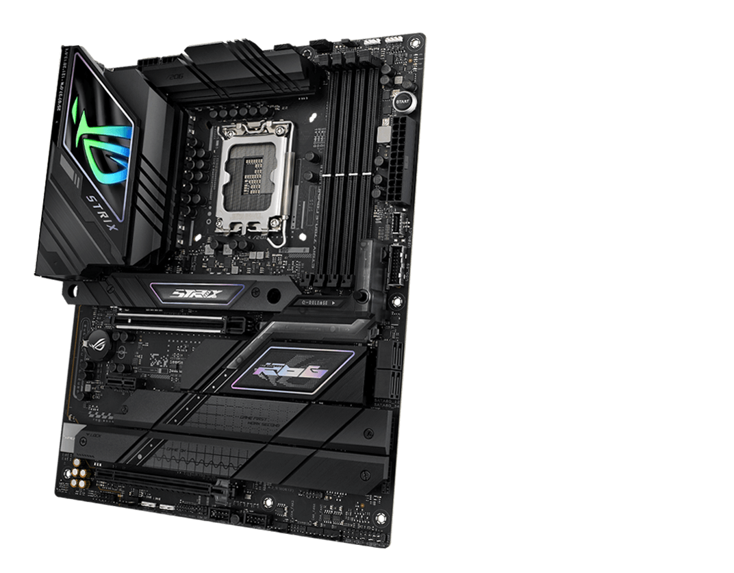 The Strix Z790-F II front and back designs offer a clean, modern aesthetic