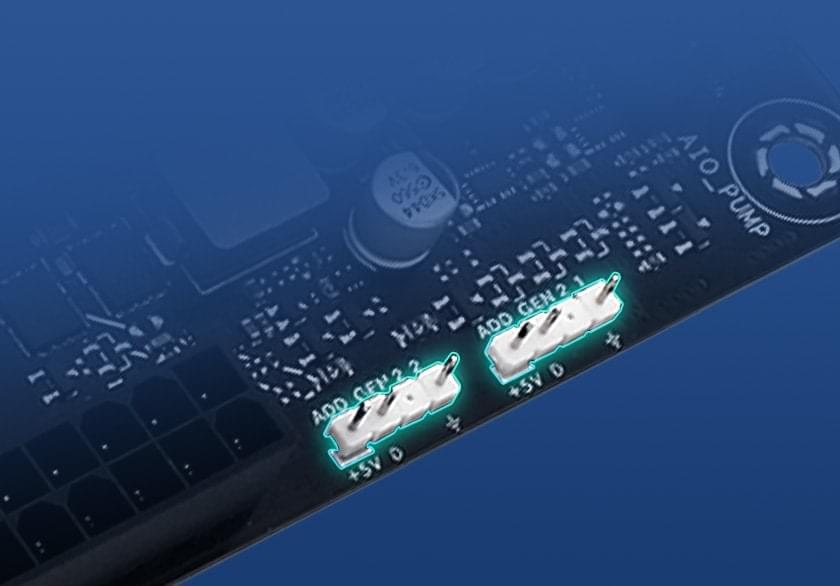 Image depicting PRIME X870-P WiFi ARGB connectors.