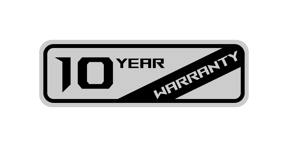 10 YEAR WARRANTY logo