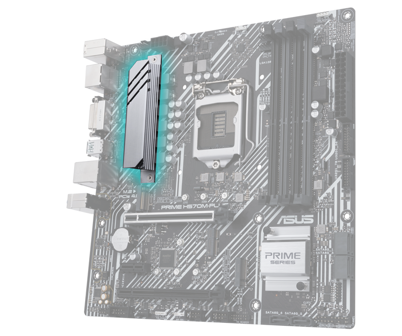 LGA 1200 Asus PRIME H570M-PLUS Gaming Motherboard Support 10th