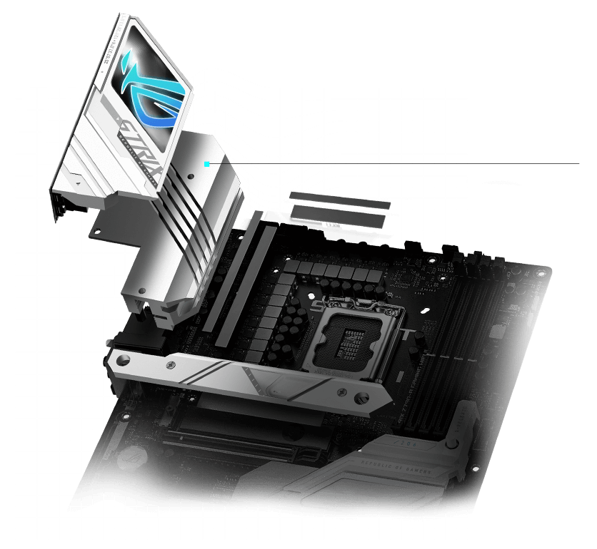 Strix Z790-A II VRM koelontwerp lay-out