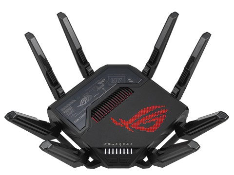 ROG Rapture GT-BE98 quad-band gaming router front view