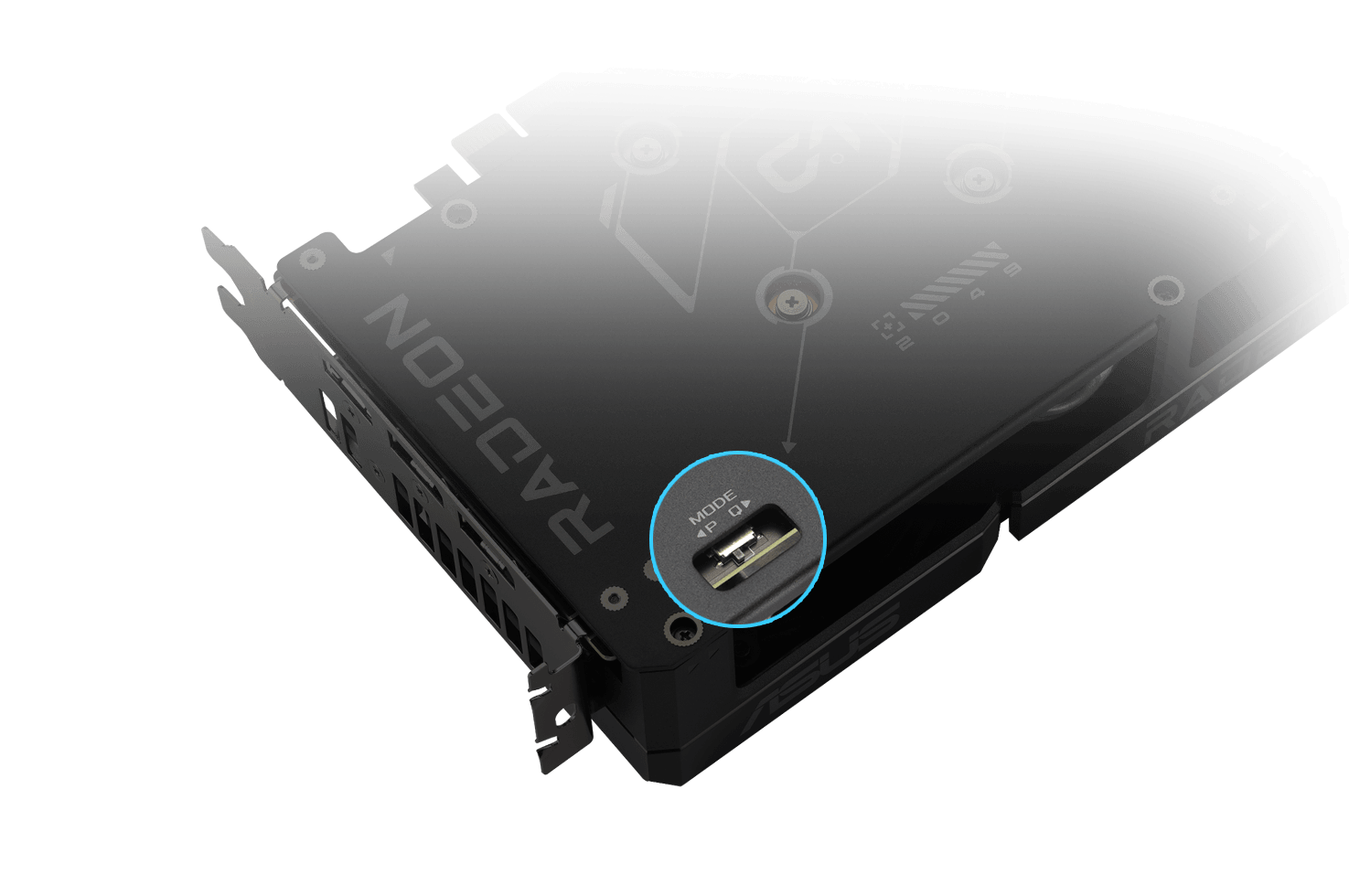 ASUS Dual Radeon™ RX 9060 XT 雙 BIOS 開關