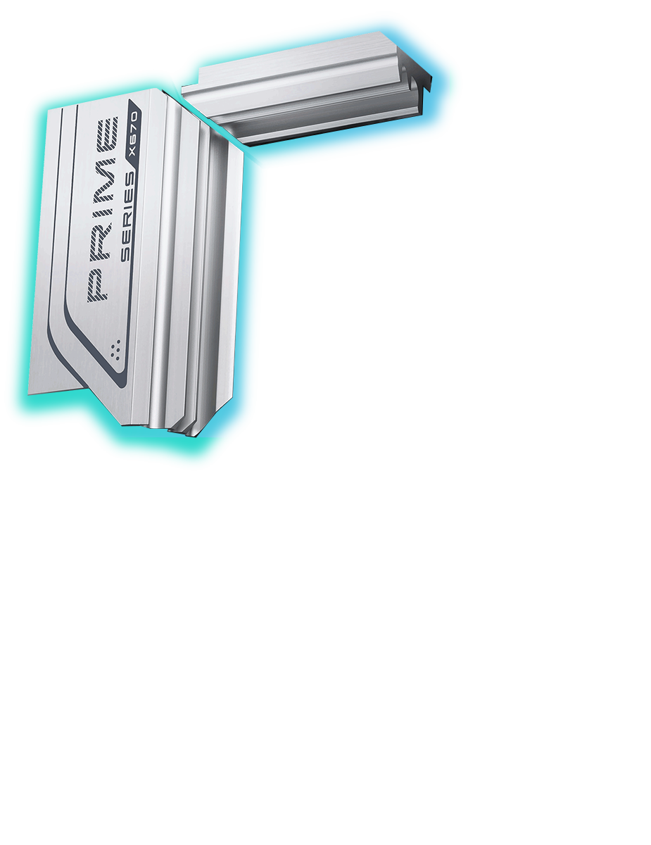 La carte mère PRIME X670-P WIFI offre des radiateurs VRM.