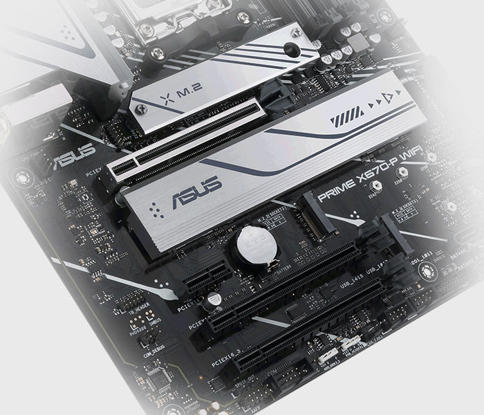 The PRIME X670-P WIFI motherboard supports PCIe® 4.0 Slot.
