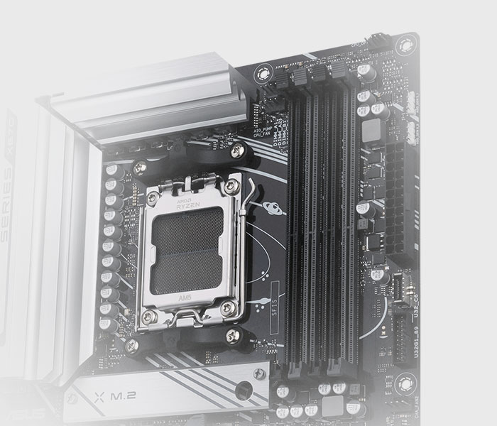 The PRIME X670-P WIFI motherboard supports DDR5. 