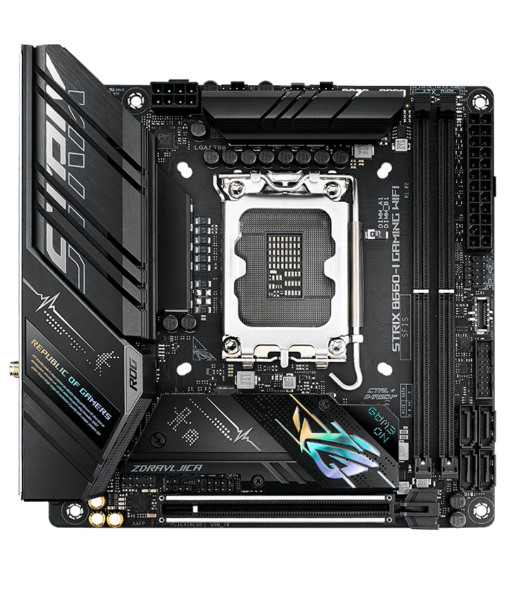 ROG Strix B660-I Gaming WiFi features upgraded cooling solution