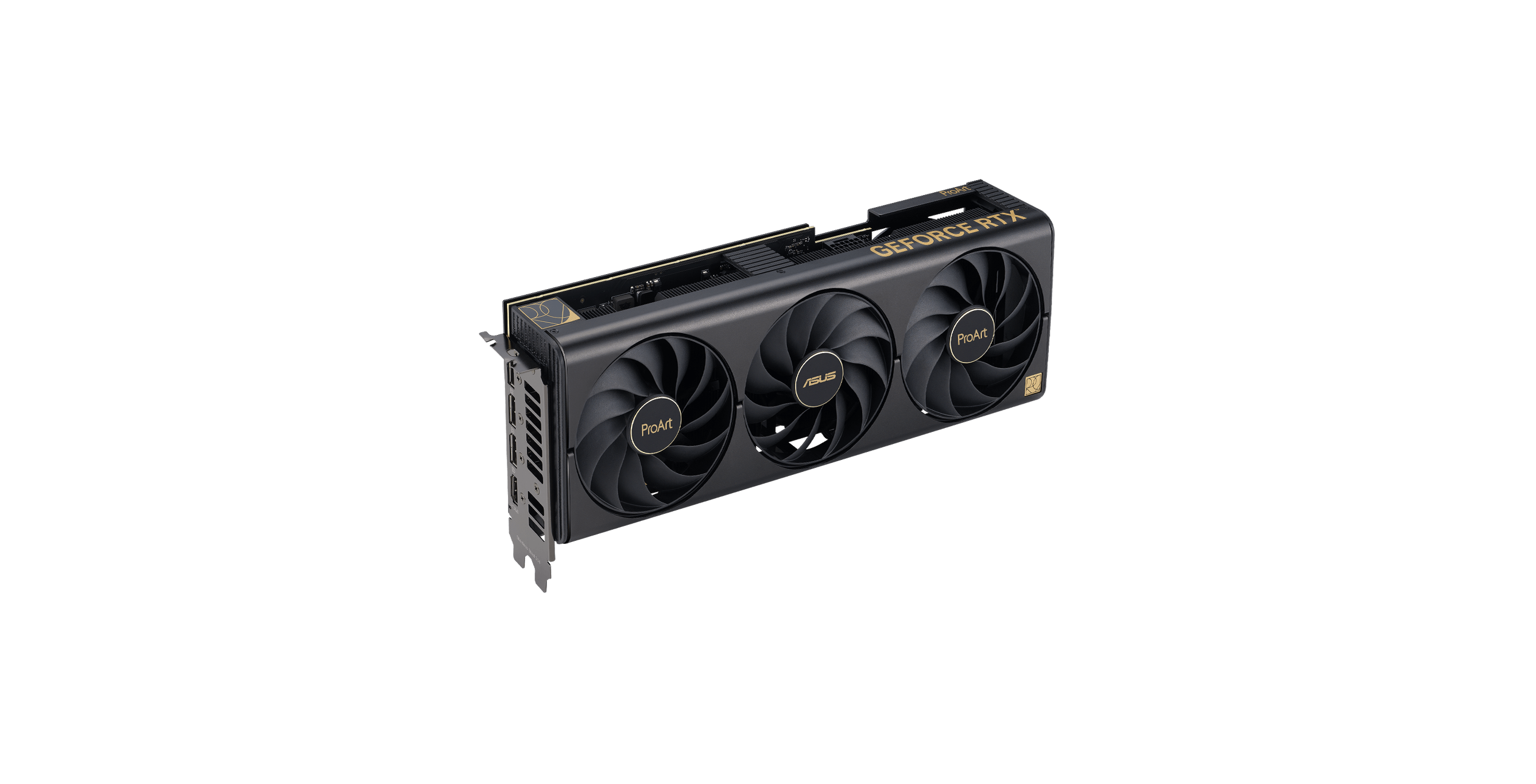 Pohled zepředu na grafickou kartu ProArt GeForce RTX 4060