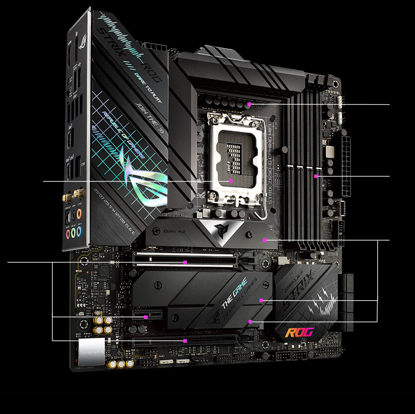 Construída para Performance Gaming - Especificações da ROG Strix Z690-G Gaming WiFi: