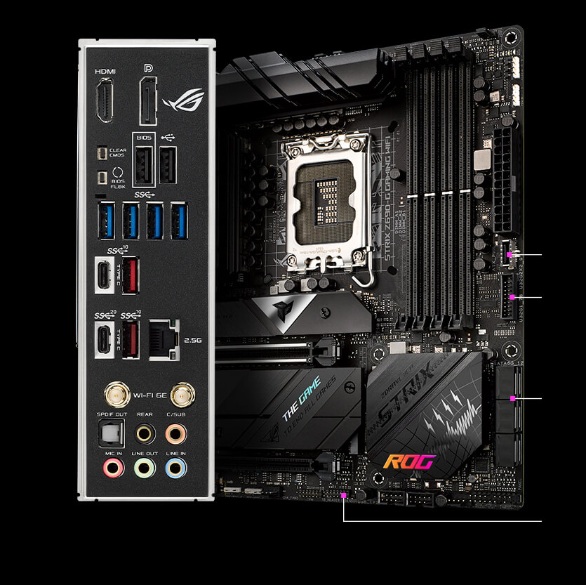 Full Connectivity specs of ROG Strix Z690-G Gaming WiFi
