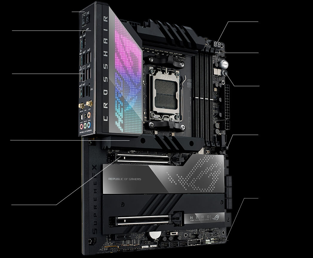 DIY-friendly specs of the ROG Crosshair X670E Hero