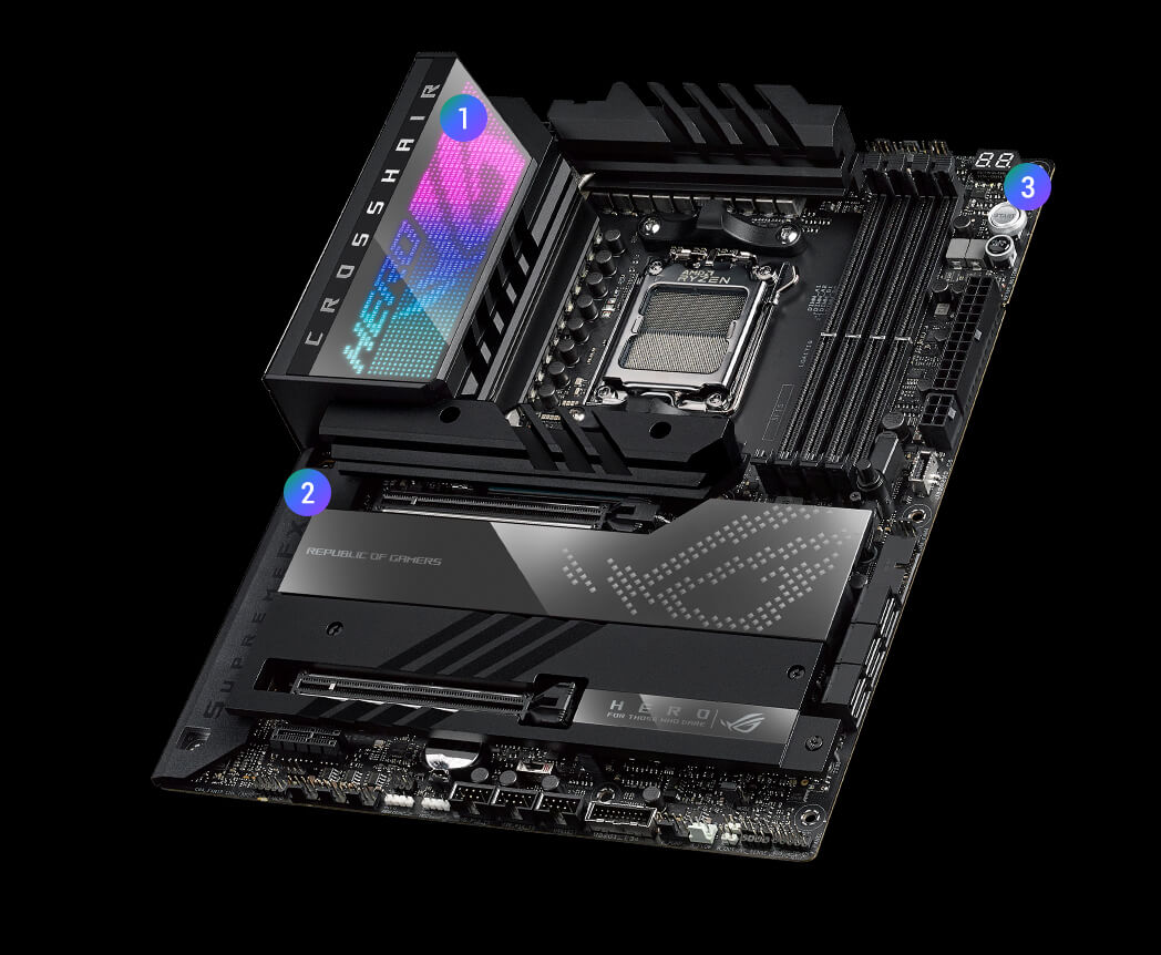 Gaming immersion specs of the ROG Crosshair X670E Hero