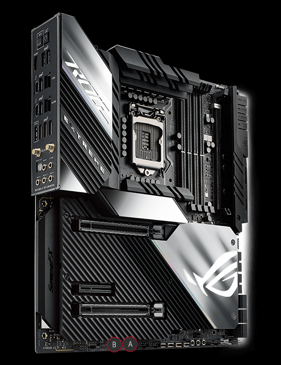 ROG Maximus XIII Extreme angled top view