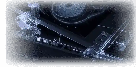 «Рентгеновский» снимок экранного шарнира.