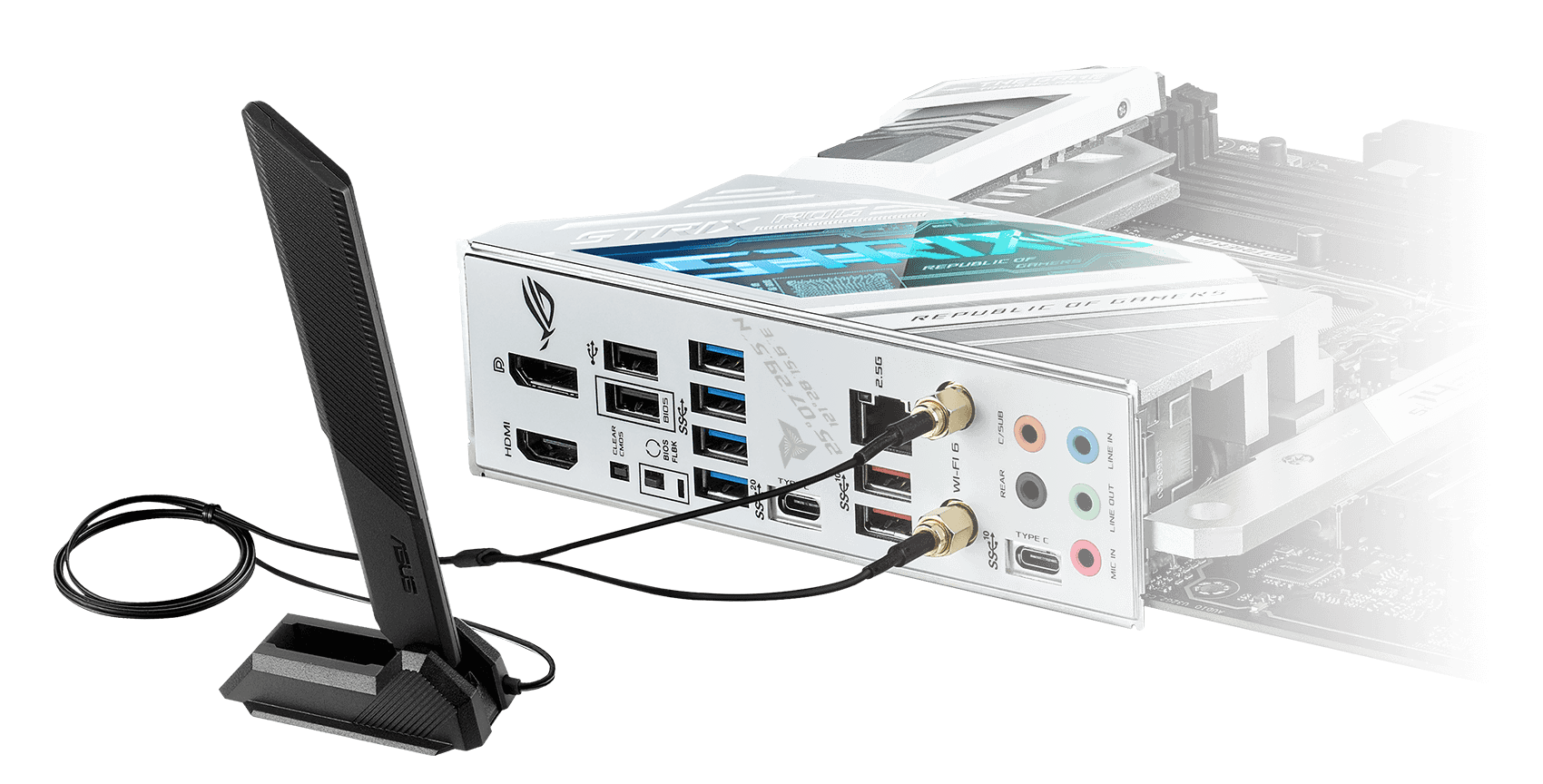La ROG Strix Z690-A Gaming WiFi D4 est dotée du WiFi 6E et d’un Ethernet 2,5 Gb
