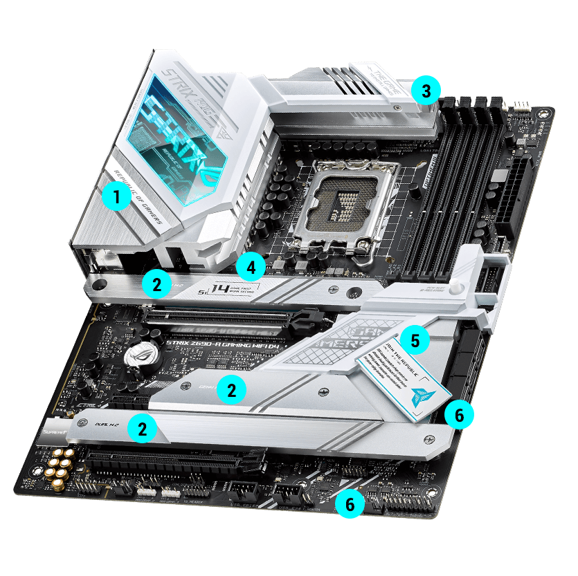 Comprehensive Cooling specs of ROG Strix Z690-A Gaming WiFi D4