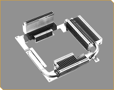 Top view of the VRAM heatsink.