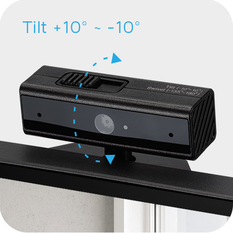 ASUS BE27ACGN's webcam offers +10°–-10° tilt adjustment