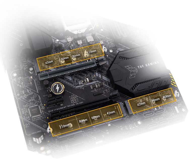 ASUS TUF GAMING Z590-PLUS supports PCIe 4.0 M.2 slots