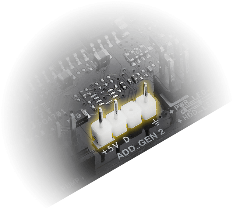 ASUS TUF GAMING Z590-PLUS provides a Gen 2 RGB header