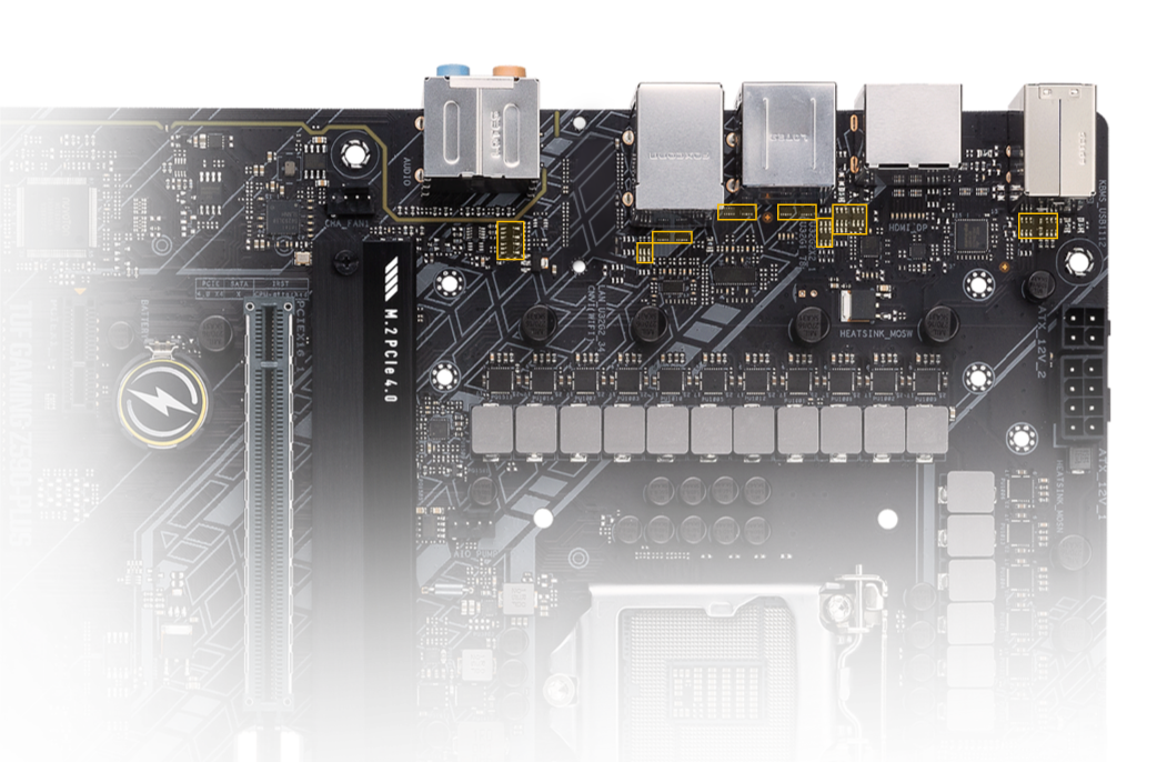 ASUS TUF GAMING Z590-PLUS provides ESD guards