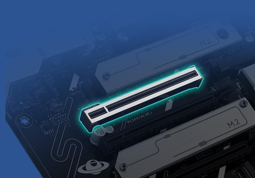 Graphic depicting the PRIME X870-P WiFi-CSM SafeSlot feature.