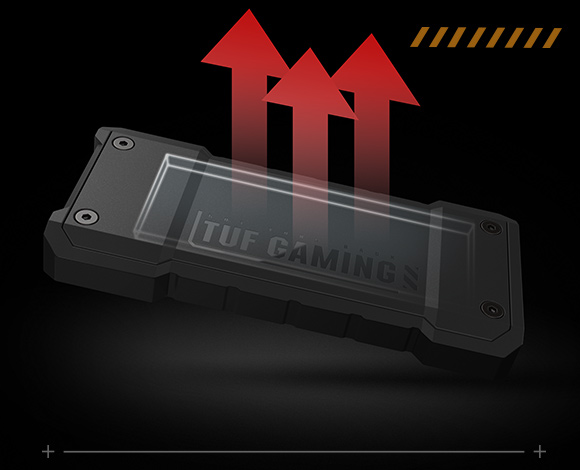 TUF Gaming AS2000 PLUS perspective view to show its thermal pad