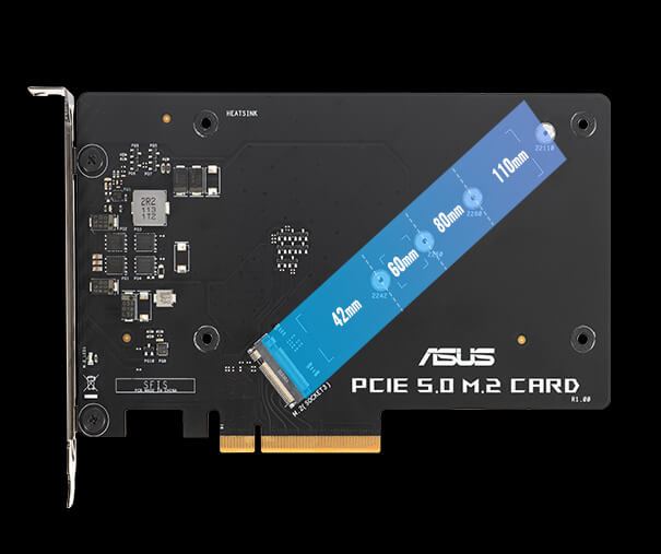 La carte mère ROG Maximus Z690 Apex présente une carte ROG Hyper M.2 avec deux sockets M.2 compatibles PCIe 5.0