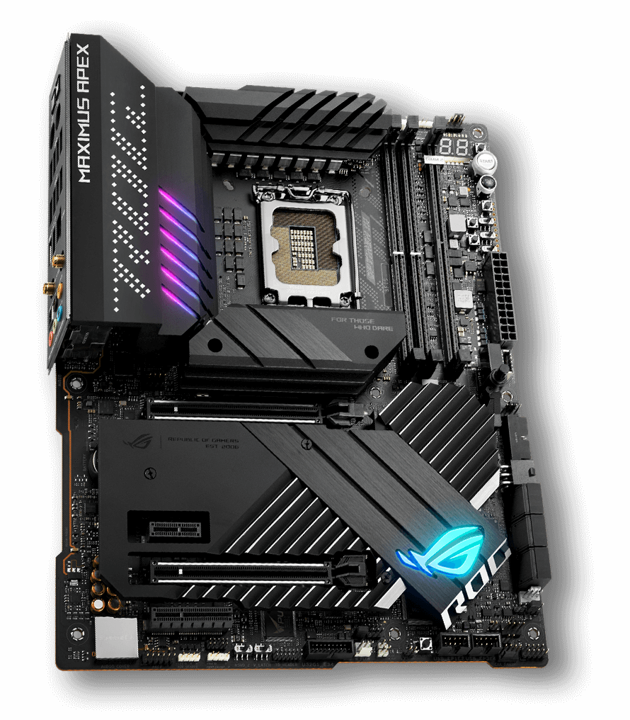 La carte mère ROG Maximus Z690 Apex est conçue pour les utilisateurs qui souhaitent pénétrer dans un monde de performances.