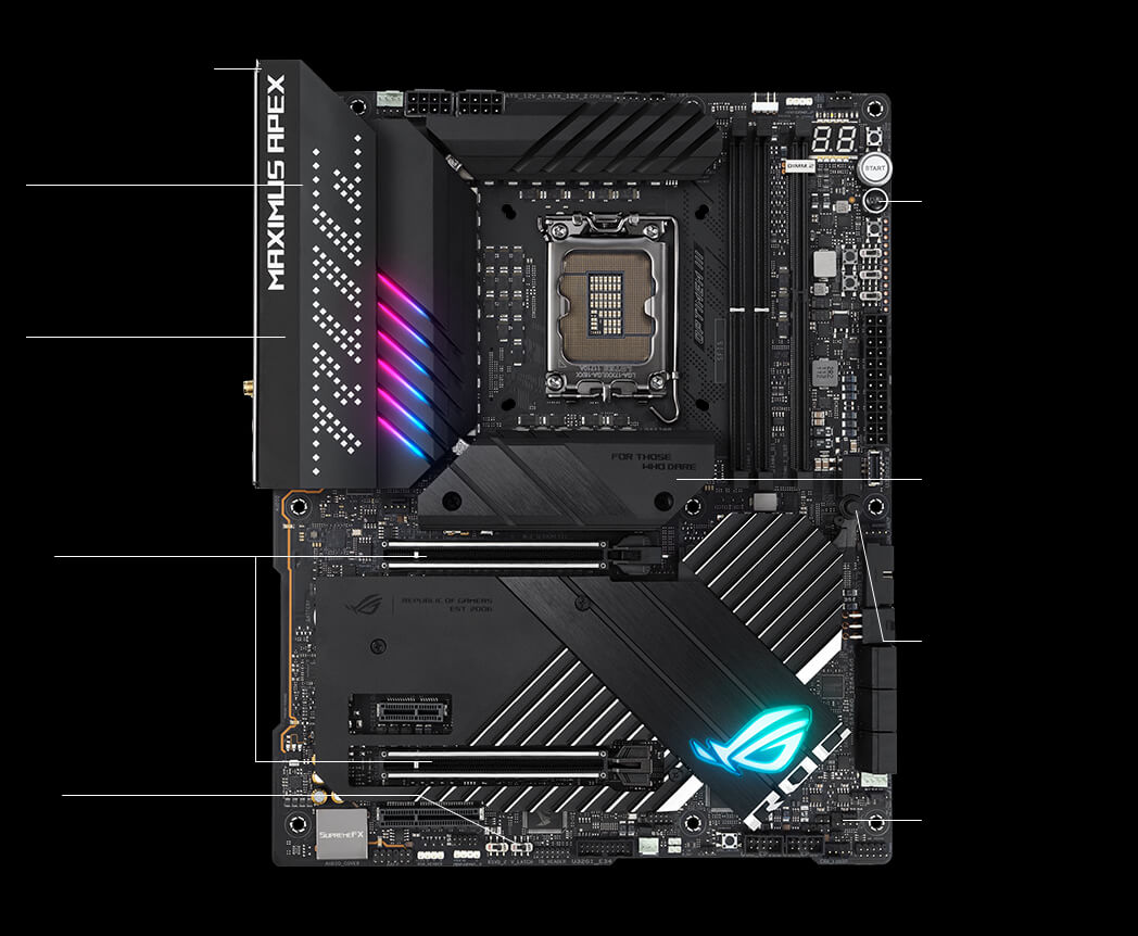 DIY-friendly specs of the ROG Maximus Z690 Apex