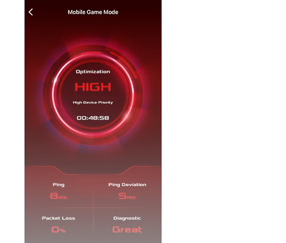 ASUS Router App 中的手機遊戲模式