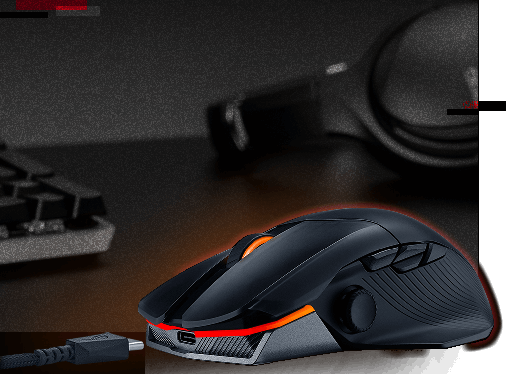 Asus ROG Chakram ergonomic RGB optical Qi gaming mouse with