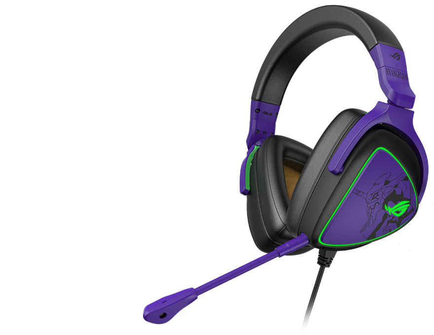 De ROG Delta S EVA Edition is de beste gaming-headset, met EVA-geïnspireerde paarsgroene esthetiek