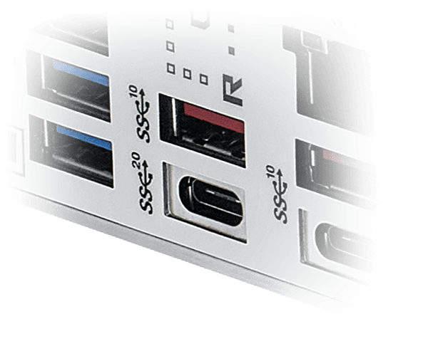Strix Z790-A оснащена портом USB 3.2 Gen 2x2 на задній панелі.