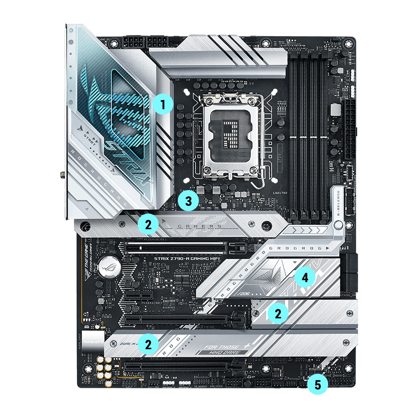 Especificaciones de refrigeración de la ROG Strix Z790-A