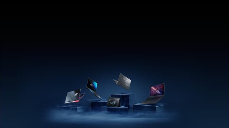 2021 ROG Gaming laptop collection with ROG Intelligent Cooling