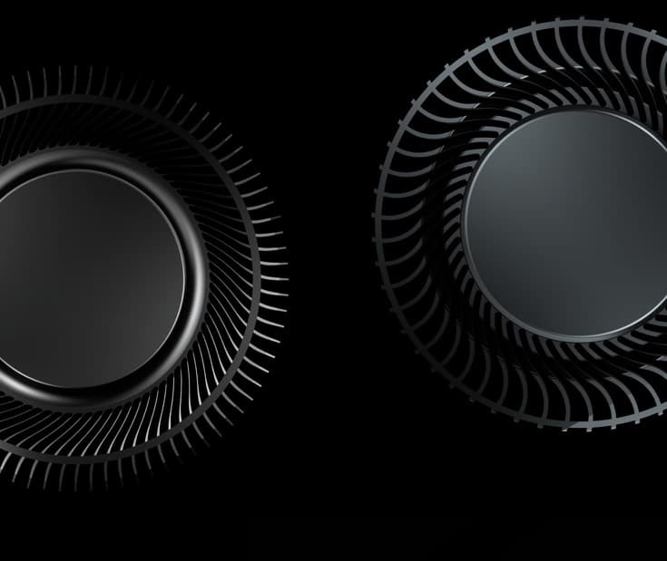 Comparison of fans with and without variable blade design