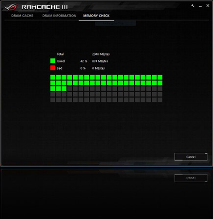 Screenshot of RAMCACHE III storage device selection