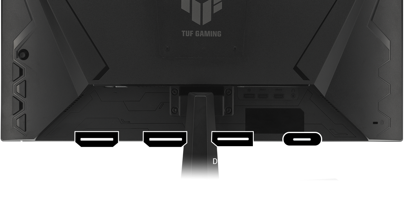 豐富的連接選項包括 HDMI® 2.1、HDMI® 2.0 與 DisplayPort™ 1.4 連接埠。