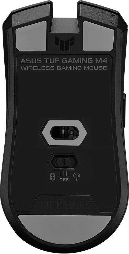 ASUS TUF Gaming M4 Wireless features 100% polytetrafluoroethylene mouse feet