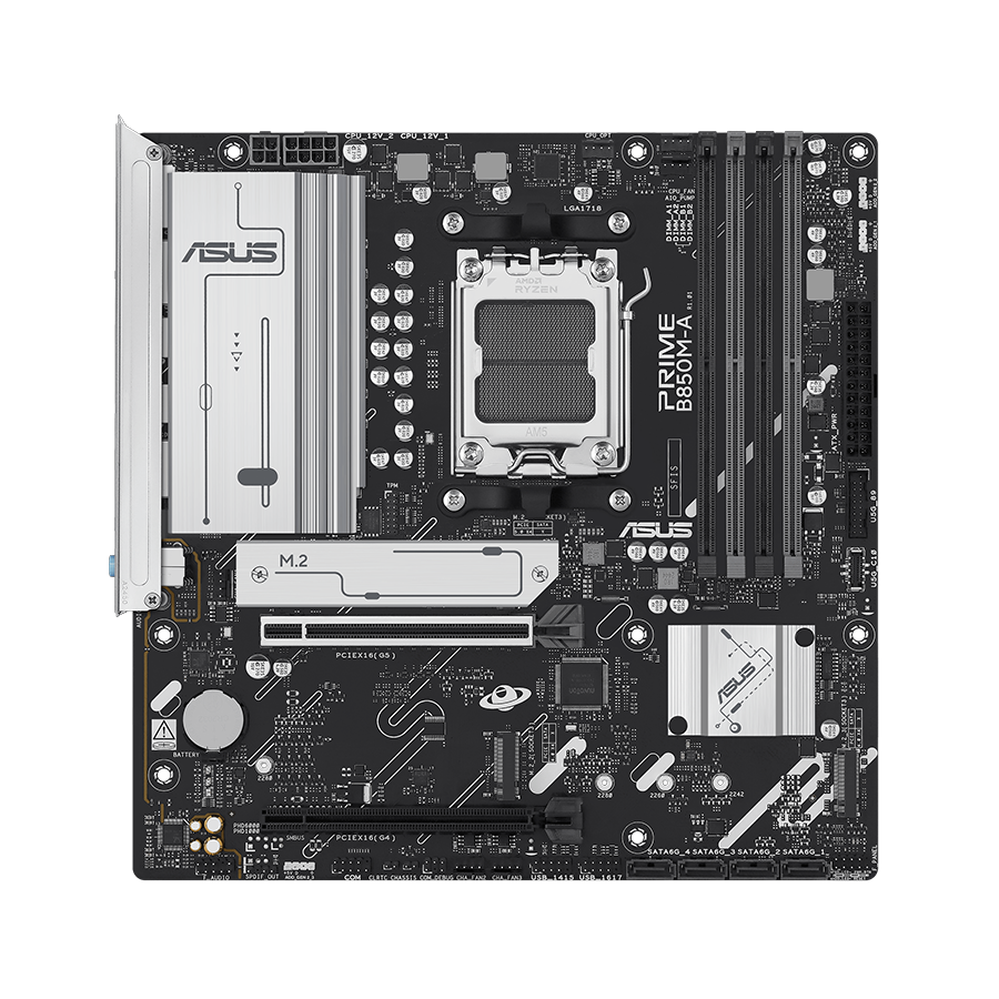 PRIME B850M-A front view.