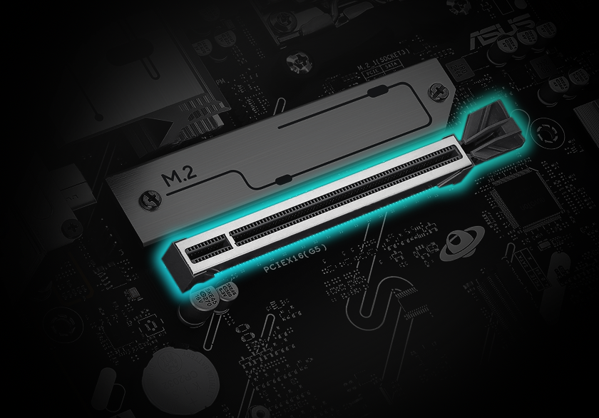 Graphic depicting the PRIME B850M-A SafeSlot feature.