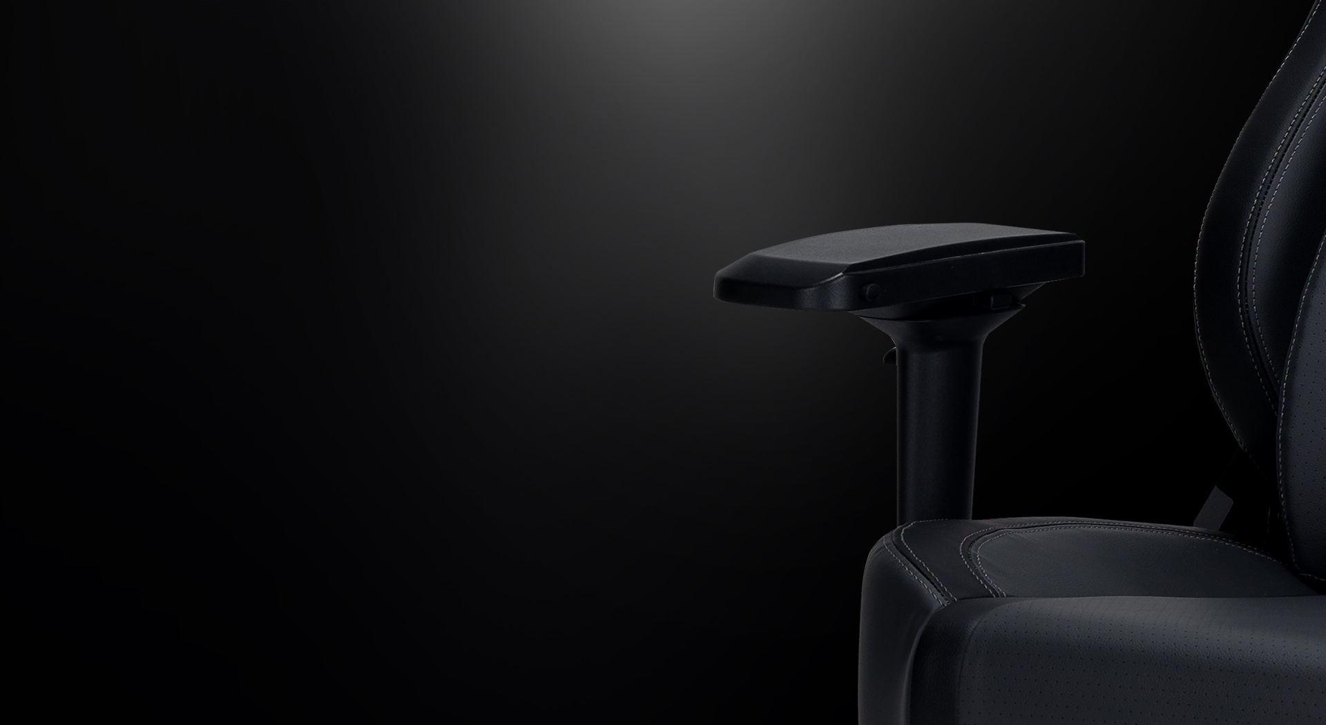 ROG Chariot X Core gaming chair adjustable armrest – side view